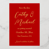 Invitation En Aluminium Logo élégant mariage chinois floral enregistrer la (Verso)