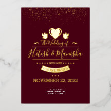 Logo Monogramme Bourgogne avec or mariage de colom