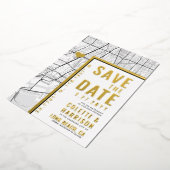 Invitation En Aluminium Long Beach Love Locator | Mariage Épargnez la Date (Rotation)