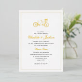 Invitation En Aluminium L'Or de Rustic (Debout devant)