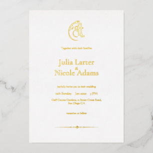 Invitation En Aluminium Lord Ganesh Lakshmi Shri Mariage hindou minimalist