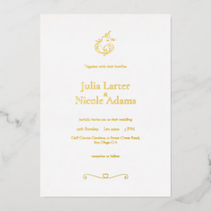Invitation En Aluminium Lord Ganesh Symbolic Hindu minimaliste Mariage