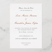 Invitation En Aluminium Lori Mariage formel élégant Enregistrer la date (Recto)