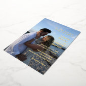 Invitation En Aluminium Louise Simple Photo Mariage moderne (Rotation)