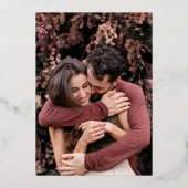 Invitation En Aluminium Lovely Gold Foil Script Minimal Enregistrer la dat (Verso)