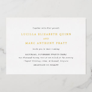Invitation En Aluminium Lucilla Elegant Mariage moderne