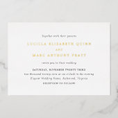Invitation En Aluminium Lucilla Elegant Mariage moderne (Recto)