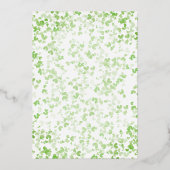 Invitation En Aluminium Lucky In Love St. Patrick's Day Fête des mariées R (Verso)