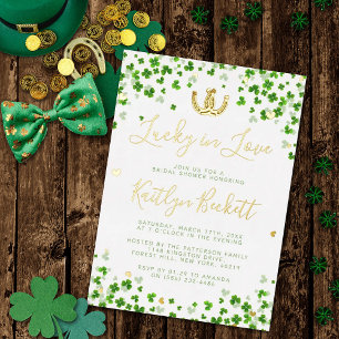Invitation En Aluminium Lucky In Love St. Patrick's Day Fête des mariées R