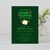 Invitation En Aluminium Lucky Little Birthday (Debout devant)