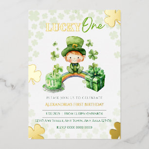Invitation En Aluminium Lucky One Premier St patrick d'anniversaire