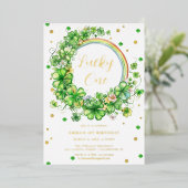 Invitation En Aluminium Lucky One | St. Patrick's Day 1er anniversaire (Debout devant)
