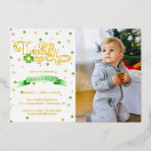 Invitation En Aluminium Lucky One | St. Patrick's Day 1er anniversaire (Recto)