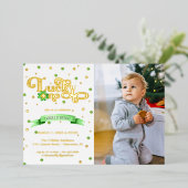 Invitation En Aluminium Lucky One | St. Patrick's Day 1er anniversaire (Debout devant)