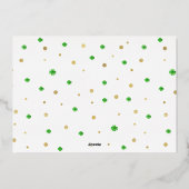 Invitation En Aluminium Lucky One | St. Patrick's Day 1er anniversaire (Verso)