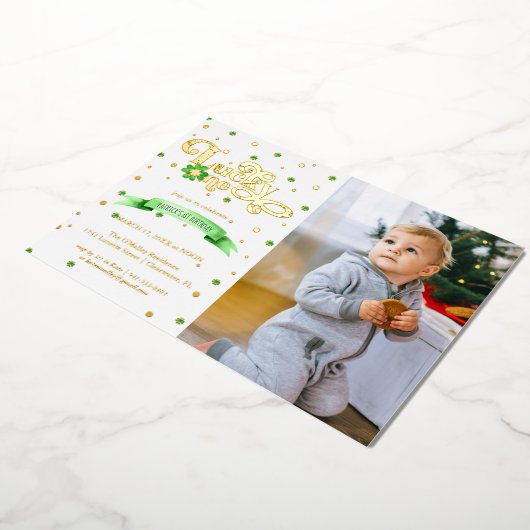 Invitation En Aluminium Lucky One | St. Patrick's Day 1er anniversaire (Rotation)