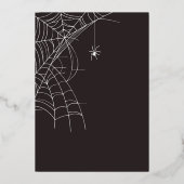 Invitation En Aluminium Lumière Academia Floral Halloween crâne Araignée d (Verso)