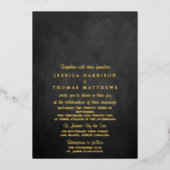 Invitation En Aluminium Lumières Chaîne Moderne Sur Chalkboard Mariage Rea (Recto)