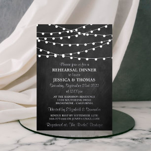 Invitation En Aluminium Lumières de Chaîne Modernes Réception de Mariage D