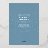 Invitation En Aluminium Lune céleste et étoiles Diplômé en photo (Verso)