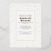 Invitation En Aluminium Lune céleste et étoiles Diplômé en photo (Verso)