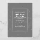 Invitation En Aluminium Lune céleste et étoiles Diplômé en photo (Verso)
