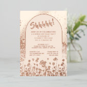 Invitation En Aluminium Luxe 50e Rose Gold Photo sur le dos Custom Birthda (Debout devant)