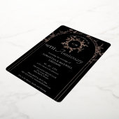 Invitation En Aluminium Luxe Black 50th Silver Mariage Anniversaire (Rotation)