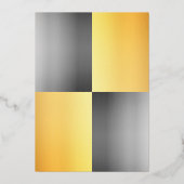 Invitation En Aluminium Luxe Classique Chic Mariage moderne Or Et Argent (Verso)