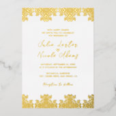 Invitation En Aluminium Luxe esthétique géométrique Mariage Mandala (Recto)