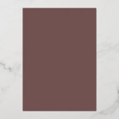 Invitation En Aluminium Luxe Gingko Leaf Real Rose Mariage or (Verso)