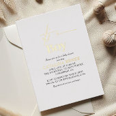 Invitation En Aluminium Luxe Gold est un Baby shower garçon