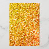 Invitation En Aluminium Luxe Gold Foil & Parties scintillant Photo Sweet 1 (Verso)