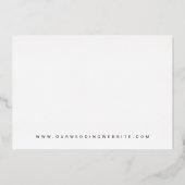 Invitation En Aluminium Luxe Mariage Crest Monogramme Wreath Photo personn (Verso)