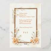 Invitation En Aluminium Luxe or Botanique Mariage rustique (Verso)