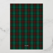 Invitation En Aluminium Luxe Preppy Plaid Christmas Teddy Bear (Verso)