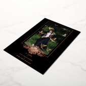 Invitation En Aluminium Luxe Sophisticat Black Flourish Chic Rose Or (Rotation)