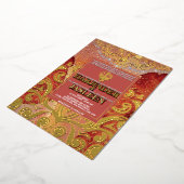 Invitation En Aluminium LuxGlitter Mariage indien Sikh Anand Karaj (Rotation)