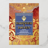 Invitation En Aluminium LuxGlitter Mariage indien Sikh Anand Karaj (Recto)