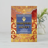 Invitation En Aluminium LuxGlitter Mariage indien Sikh Anand Karaj (Debout devant)