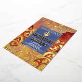 Invitation En Aluminium LuxGlitter Mariage indien Sikh Anand Karaj (Rotation)