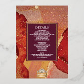 Invitation En Aluminium LuxGlitter Mariage indien Sikh Anand Karaj (Verso)