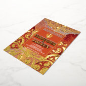 Invitation En Aluminium LuxGlitter Mariage indien Sikh Anand Karaj (Rotation)