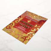 Invitation En Aluminium LuxGlitter Mariage indien Sikh Anand Karaj (Rotation)