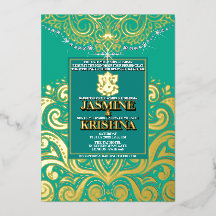 LuxGlitter Peacock Gold Ganesha Mariage hindou