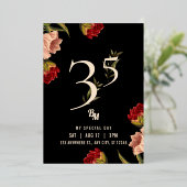 Invitation En Aluminium Luxueux Avant-Garde Baroque BM 35e Anniversaire (Debout devant)