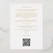 Invitation En Aluminium Luxury Chic Golden Branches Frame Photo Wedding (Verso)