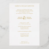 Invitation En Aluminium Luxury Double Graduation Chic Golden 2 Photos  (Verso)