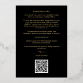 Invitation En Aluminium Luxury Golden Branches Frame Chic Photo Wedding (Verso)