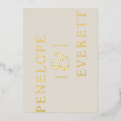 Invitation En Aluminium Luxury Save the Date | Modern Vertical Name (Recto)